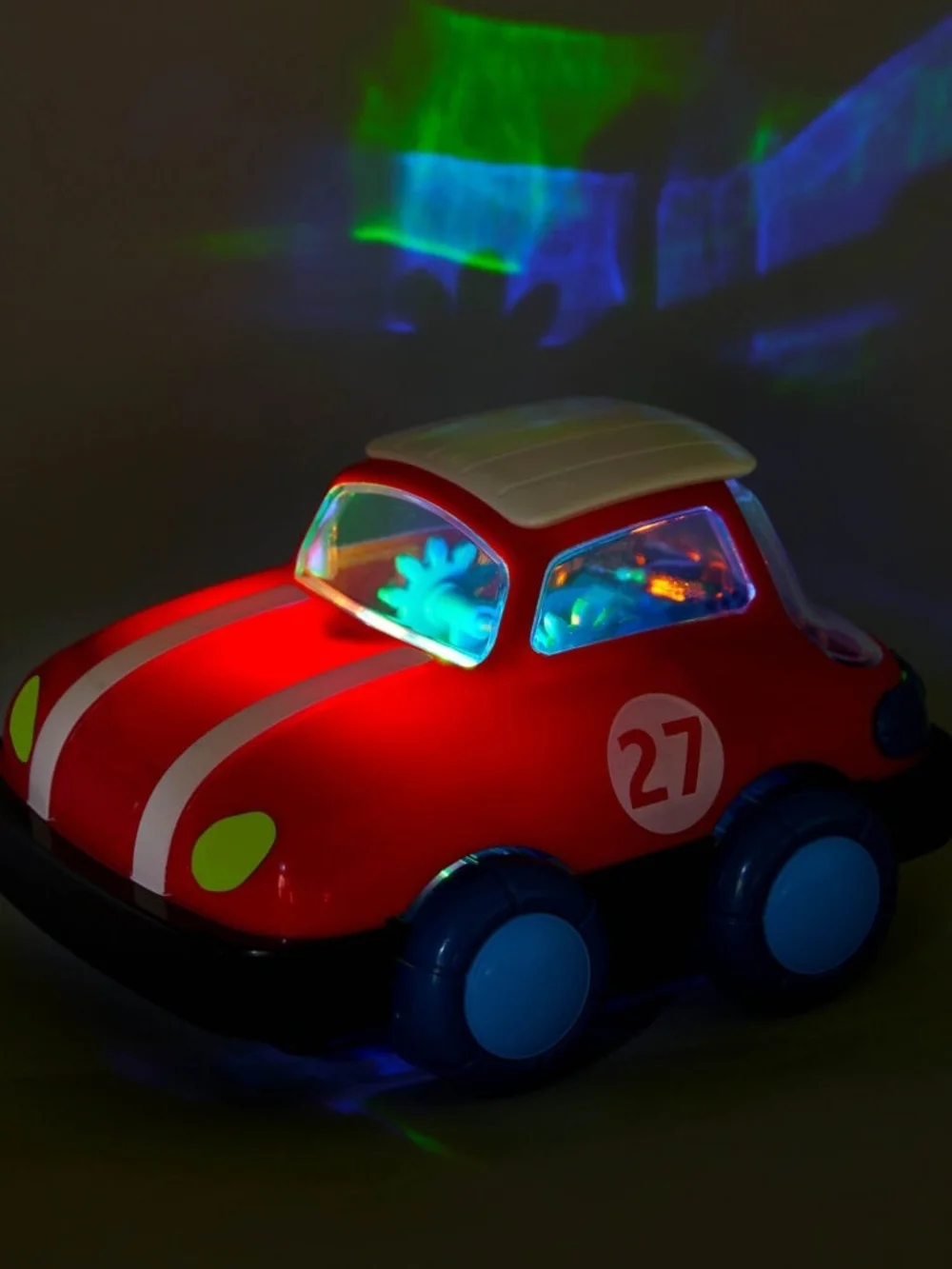 Rally Ripster Light-Up Race Car Toy for Kids with Blue Wheels Remote Control
